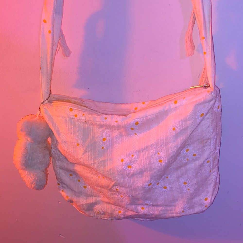 White Floral Bag